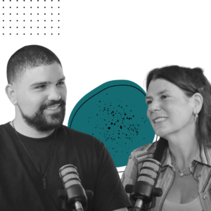 Photo of The Brainer with Patricia Audrey Hakim during a podcast discussing the Healthy Brain Checklist and brain health strategies.