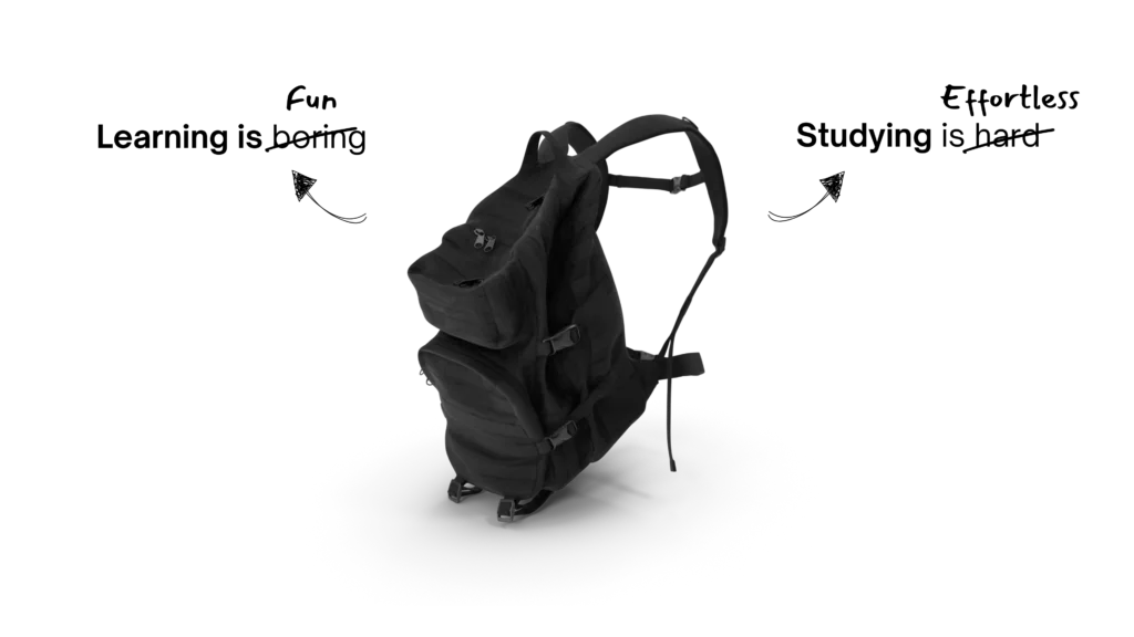 A black tactical-style backpack with multiple compartments and adjustable straps, floating against a transparent or dark background.