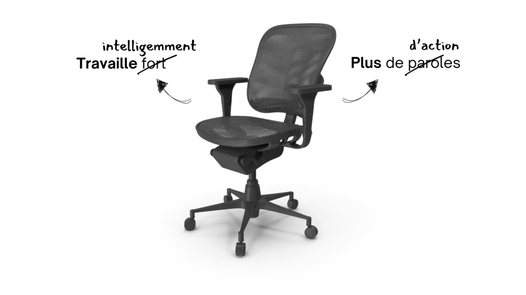 Chaise de bureau ergonomique en maille noire, conçue pour favoriser la concentration, améliorer la performance cognitive et optimiser l’efficacité d’apprentissage lors des exercices de mémoire et d’entraînement cérébral.